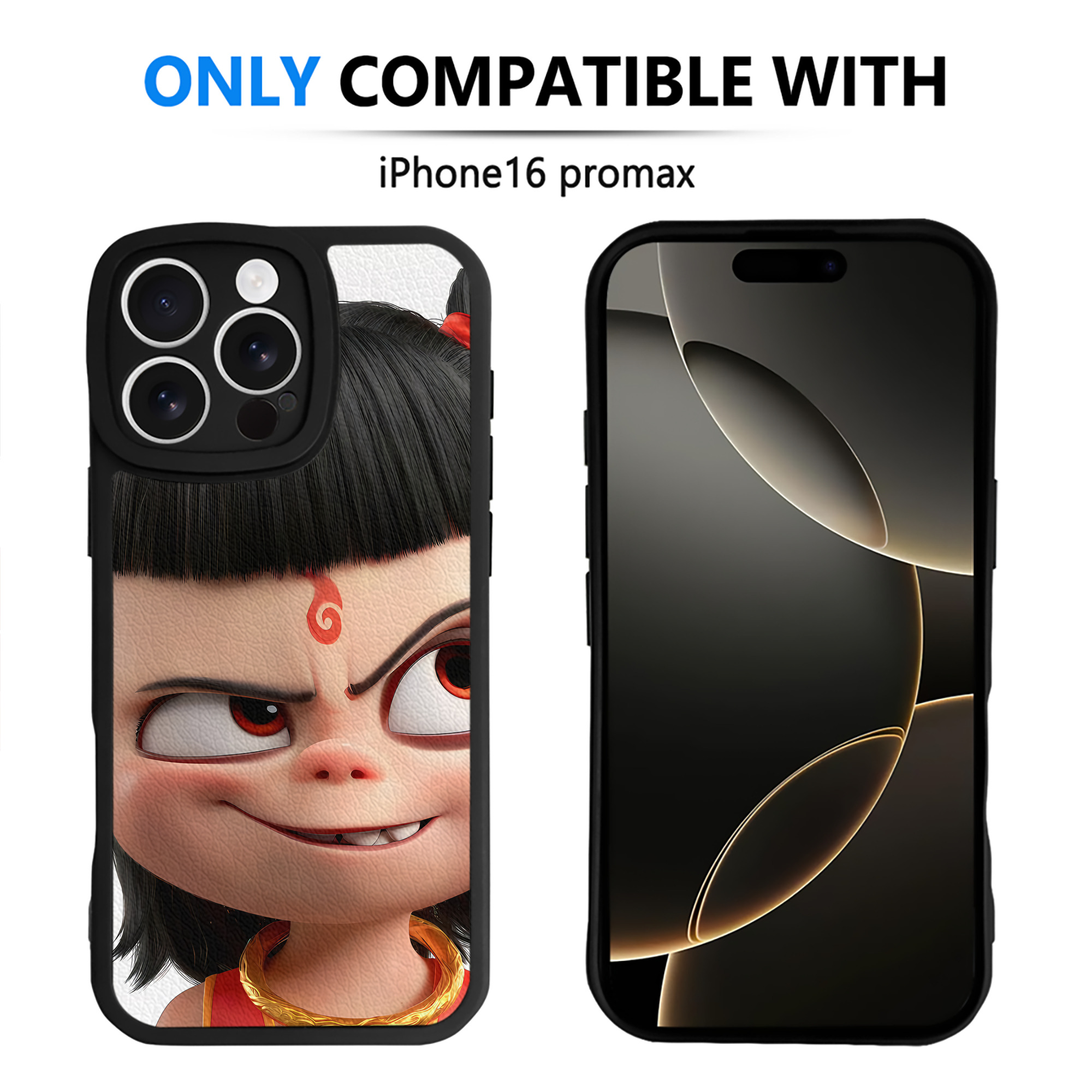 （画像用） Ne Zha 2 ナタ 魔童の大暴れ 【iPhone 16シリーズ対応】シリコンスマホケース（レザー調） 材質：シリコン